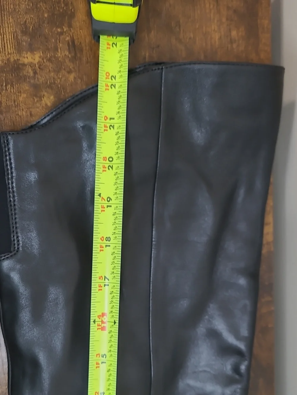 Naturalizer LYRIC Black Leather Over-the-Knee Block Heel Boots size 8.5